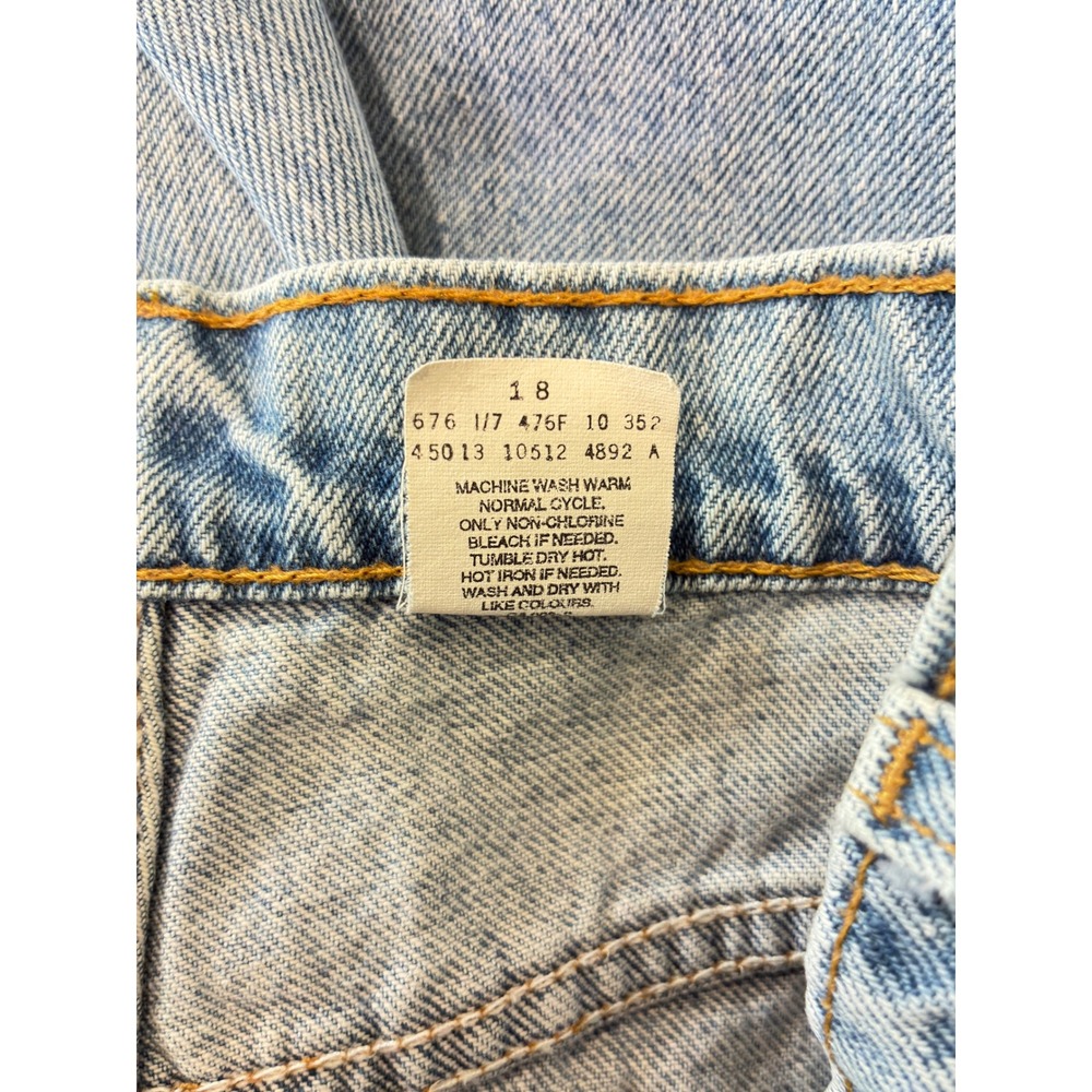 Levis 512 Vintage High Waisted Slim Fit Tapered Leg Jeans Light Wash Size 11 MED - Picture 7 of 10